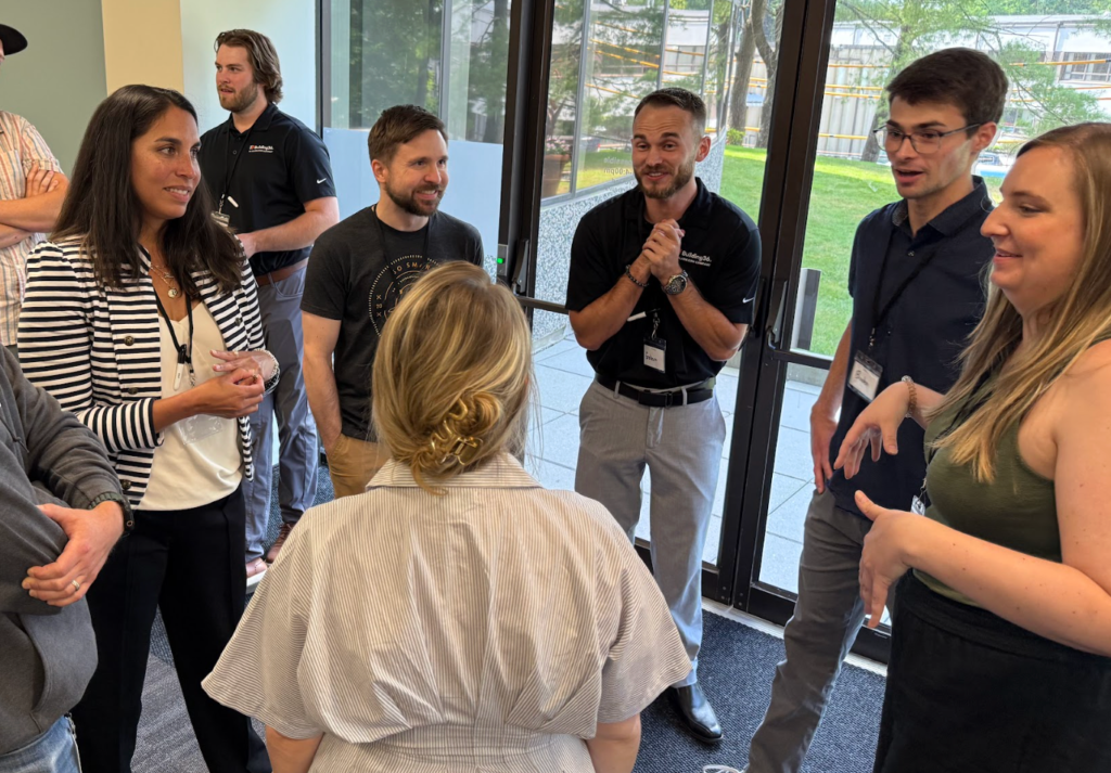 Corporate Improv Workshop participants collaborating